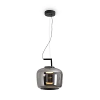 Светильник подвесной LED Clod FR6186PL-L7SM Freya чёрный серый на 1 лампу, основание чёрное в стиле современный лофт 