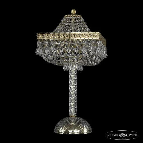 Настольная лампа 19272L4/H/25IV G Bohemia Ivele Crystal прозрачная 4 лампы, основание золотое металл в стиле классический sp