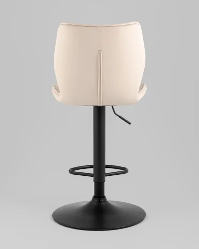 Стул барный Dome, экокожа, светло-серый (набор 2 шт) УТ000039937 Stool Group, серый/экокожа, ножки//чёрный, размеры - ****445*520 фото 5