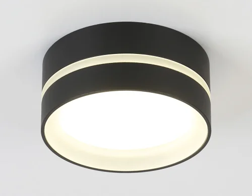 Светильник накладной TN5389 Ambrella light чёрный 1 лампа, основание чёрное в стиле современный круглый фото 3