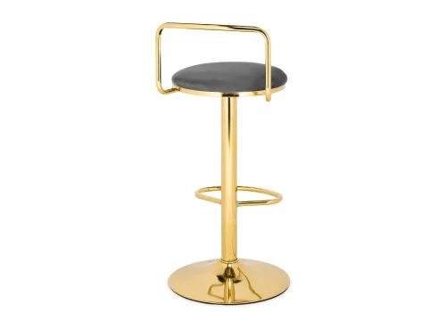 Полубарный стул Lusia dark gray / gold 15680 Woodville, серый/велюр, ножки/металл/золотой, размеры - ****380*400 фото 4