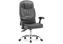 Кресло для руководителя Vestra light gray 15260 Woodville, серый/искусственная кожа, ножки/металл/хром, размеры - ****620*640