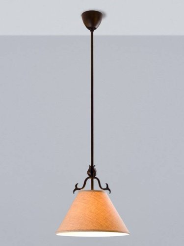 Светильник подвесной CHALET L17801.03 L'ARTE LUCE серый 1 лампа, основание коричневое в стиле кантри 