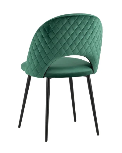 Стул Меган NEW велюр с ромбами зелёный УТ000035474 Stool Group, зелёный/велюр, ножки/металл/чёрный, размеры - ****490*520 фото 7