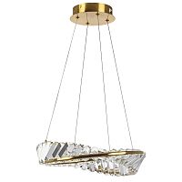 Светильник подвесной LED Vidare 699043 Lightstar прозрачный на 1 лампу, основание золотое в стиле современный кольца