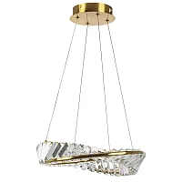 Светильник подвесной LED Vidare 699043 Lightstar прозрачный на 1 лампу, основание золотое в стиле современный кольца