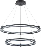 Светильник подвесной LED с пультом Ring 4006/02/02P Stilfort чёрный 1 лампа, основание чёрное в стиле современный хай-тек с пультом кольца