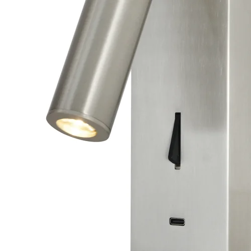 Бра с выключателем LED Tarifa 8986 Mantra матовый хром на 1 лампу, основание матовое хром в стиле современный для чтения фото 3