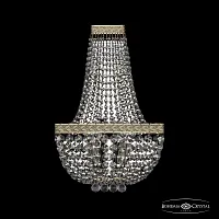 Бра 19282B/H2/25IV Pa Bohemia Ivele Crystal прозрачный 3 лампы, основание бронзовое патина в стиле классический sp