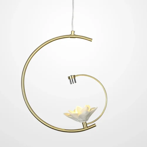 Светильник подвесной LED Magnolia 101770-26 ImperiumLoft латунь 1 лампа, основание латунь в стиле современный флористика 