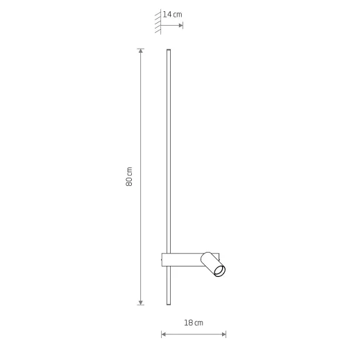 Бра с выключателем Easy Left 11578-NW Nowodvorski белый на 1 лампу, основание белое в стиле современный отражённый свет фото 7
