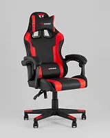 Кресло спортивное TopChairs Commander, черно-красный УТ000039477 Stool Group, красный чёрный/экокожа, ножки/полимер/чёрный, размеры - 1170*1270***710*710