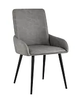 Стул Мюнхен искуственная замша серый УТ000035937 Stool Group, серый/искусственная замша, ножки/металл/чёрный, размеры - ****530*580