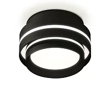Светильник накладной XS8414004 Ambrella light чёрный 1 лампа, основание чёрное в стиле хай-тек круглый