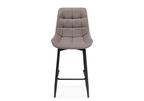 Полубарный стул Алст К крутящийся латте / черный 502283 Woodville, бежевый/велюр, ножки/металл/чёрный, размеры - ****500*580 фото 3