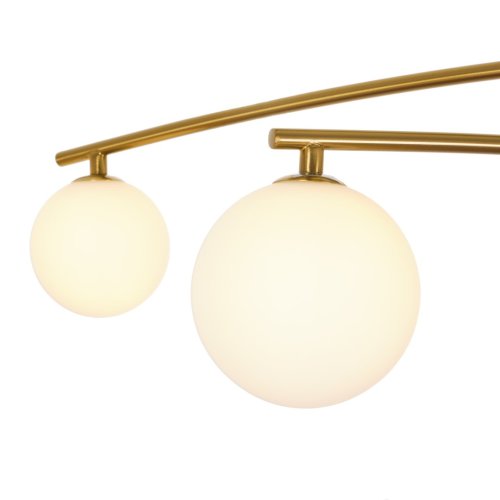 Люстра потолочная Stacy MR1012-6C MyFar белая на 6 ламп, основание золотое в стиле лофт современный шар фото 7