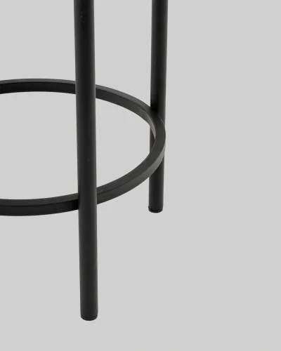 Стул барный Беккет букле светло-серый УТ000041573 Stool Group, серый/букле, ножки/металл/чёрный, размеры - **370**370*370 фото 5