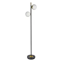 Торшер Alcor A2224PN-2BK Arte Lamp белый на 2 лампы, основание чёрное в стиле современный 