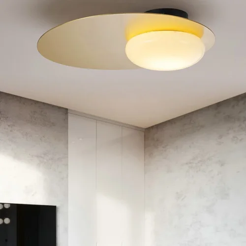 Светильник потолочный LONE D36 208141-23 ImperiumLoft белый на 1 лампу, основание латунь в стиле современный фото 8 Светильник потолочный LONE D36 208141-23 ImperiumLoft белый на 1 лампу, основание латунь в стиле современный фото 8