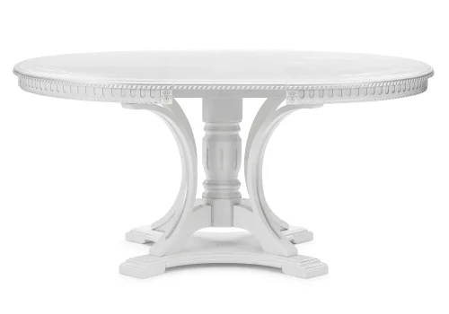 Деревянный стол Нозеан белый / серебро  543578 Woodville столешница белая из шпон фото 3