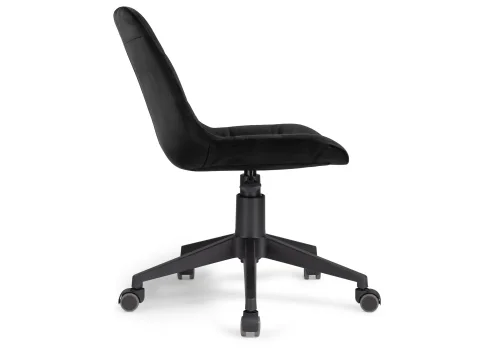 Компьютерное кресло Келми 1 черный / черный 518301 Woodville, чёрный/велюр, ножки/пластик/чёрный, размеры - *880***510*610 фото 4