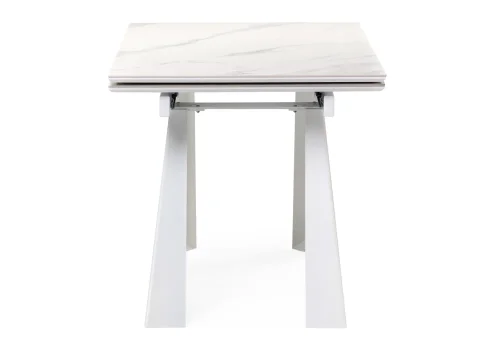Керамический стол Бэйнбрук 140х80х76 белый мрамор / белый 530826 Woodville столешница белая из керамика фото 4