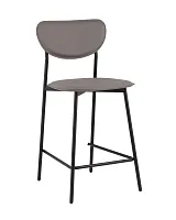 Стул барный Minnie, серый УТ000039218 Stool Group, серый/экокожа, ножки/металл/чёрный, размеры - *****