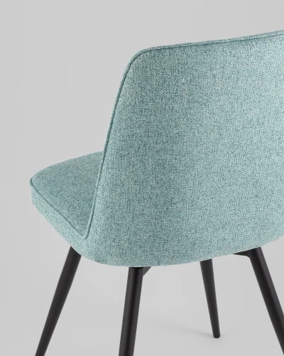 Стул Flatt, вращающийся, светло-зеленый, сиденье УТ000040504 Stool Group, зелёный/рогожка, ножки/металл/чёрный, размеры - *855**** фото 6
