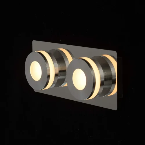 Бра LED Пунктум 549020402 DeMarkt хром белый на 2 лампы, основание хром в стиле хай-тек фото 2