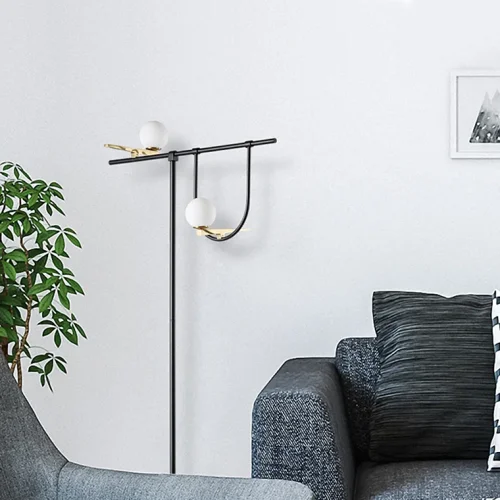 Торшер Yanzi LED Floor Lamp 101358-26 ImperiumLoft белый на 2 лампы, основание голубое в стиле современный фото 9 Торшер Yanzi LED Floor Lamp 101358-26 ImperiumLoft белый на 2 лампы, основание голубое в стиле современный фото 9
