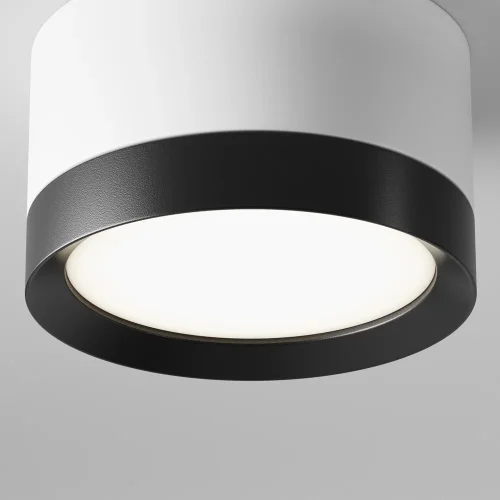 Светильник накладной Hoop C086CL-GX53-SRD-WB Maytoni белый чёрный 1 лампа, основание белое в стиле современный круглый фото 2