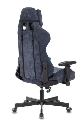 Кресло VIKING KNIGHT LT27 УТ000003151 Stool Group, синий/велюр, ножки/металл/чёрный, размеры - ***** фото 8