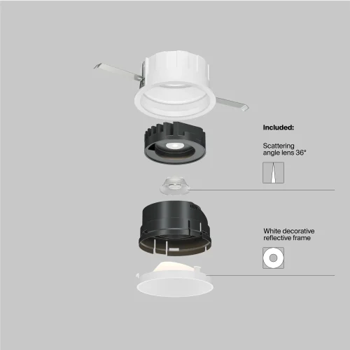 Светильник точечный LED Wise DL057-10W4K-W Maytoni белый на 1 лампу, основание белое в стиле хай-тек современный фото 14