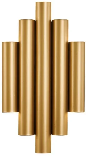 Бра LED Tubulis 4125-2W Favourite матовый золото на 2 лампы, основание матовое золото в стиле современный арт-деко 