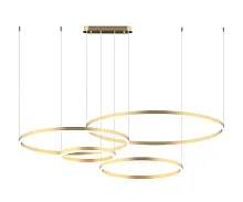 Люстра подвесная LED с пультом Тор 08204,36PA(3000K) Kink Light латунь на 1 лампу, основание латунь в стиле современный кольца с пультом
