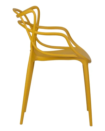 Стул обеденный 601PP-LMZL MASTERS, цвет горчичный (Y-03) Dobrin, жёлтый/, ножки/пластик/жёлтый, размеры - ****505*560 фото 2