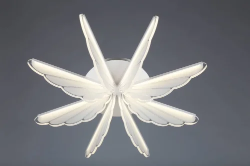 Люстра с пультом LED Aritzo OML-48207-80 Omnilux белая на 1 лампу, основание белое в стиле хай-тек с пультом фото 2
