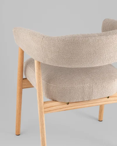 Стул обеденный Zubo с деревянными ножками, бежевый УТ000041730 Stool Group, /, ножки//, размеры - ***** фото 4