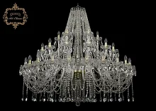 Люстра подвесная хрустальная 11.12.24+12+6.530.Gd.Sp Bohemia Art Classic прозрачная на 42 лампы, основание золотое в стиле классический 