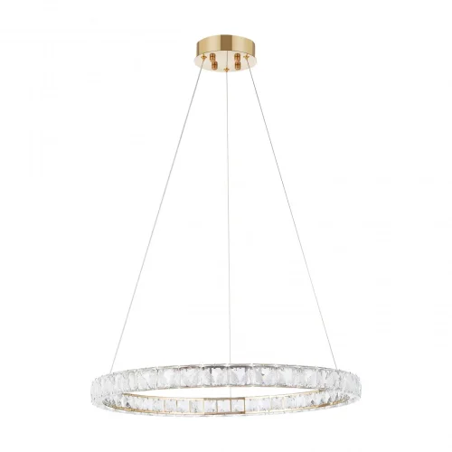Люстра подвесная LED с пультом AM-Venezia 311311/D600 GD Arte Milano прозрачная на 1 лампу, основание золотое в стиле современный кольца с пультом фото 13