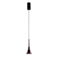 Светильник подвесной LED Tolva 4292-1P Favourite розовый золотой на 1 лампу, основание чёрное в стиле современный 