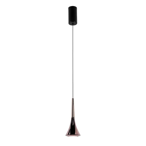 Светильник подвесной LED Tolva 4292-1P Favourite розовый золотой на 1 лампу, основание чёрное в стиле современный 