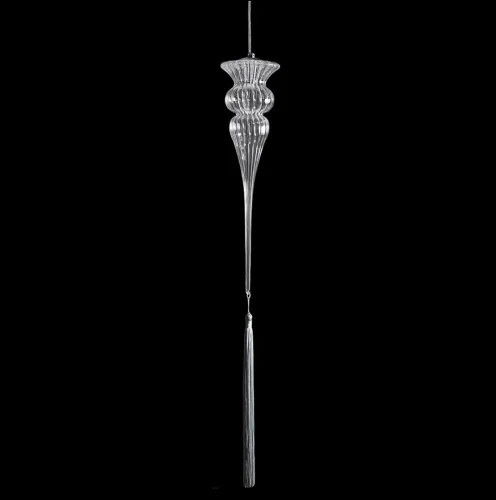 Светильник подвесной KI SP1 Crystal Lux прозрачный на 1 лампу, основание хром в стиле современный 
