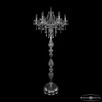 Торшер 1415T1/6/200-160 Ni Bohemia Ivele Crystal sp без плафона 6 ламп, основание прозрачное никель в стиле классический
