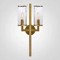 Бра LIAISON DOUBLE ARM SCONCE Латунь 141645-26 ImperiumLoft прозрачный 2 лампы, основание латунь в стиле современный 
