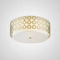 Светильник потолочный AFFA 140493-26 ImperiumLoft белый на 1 лампу, основание латунь в стиле современный Светильник потолочный AFFA 140493-26 ImperiumLoft белый на 1 лампу, основание латунь в стиле современный