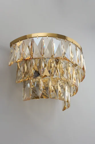 Бра Francheska APL.837.01.02 Aployt янтарный на 2 лампы, основание бронзовое в стиле классический  фото 4