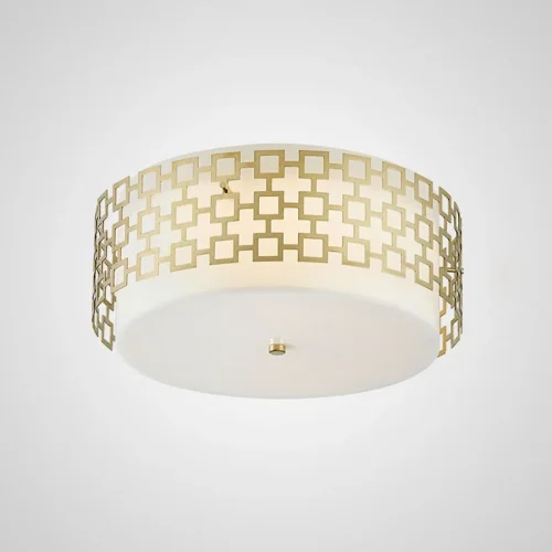 Светильник потолочный AFFA 140493-26 ImperiumLoft белый на 1 лампу, основание латунь в стиле современный 