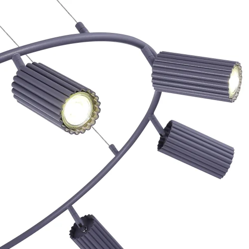 Светильник подвесной Kendo SL1213.703.08 ST-Luce серый 8 ламп, основание серое в стиле минимализм  фото 4
