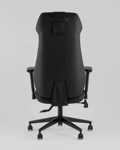 Кресло руководителя TopChairs Trophey, черный УТ000040583 Stool Group, чёрный/экокожа, ножки/пластик/чёрный, размеры - 1200*1280***650*570 фото 4